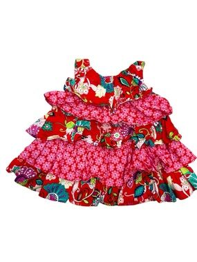 Bright Colorful & Vibrant Tiered Dress- Ruffle, Coquette, Girlhoodcore, Boho 2T